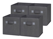 Load image into Gallery viewer, Foldable Cloth Storage Cube, Grey (4 or 6 pack)