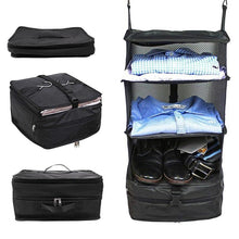 Load image into Gallery viewer, 3 Layers Luggage System Suitcase Organizer Bags Packable Hanging Travel Shelves &amp; Packing Cube Organizer