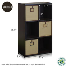 Load image into Gallery viewer, Furinno 6-Cube Organizer 13093EX