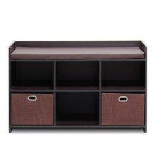 Load image into Gallery viewer, Furinno Storage Bench with Cushion 13138EX/EX/BR