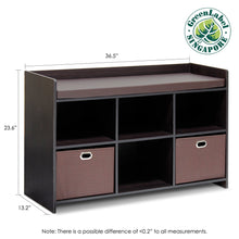 Load image into Gallery viewer, Furinno Storage Bench with Cushion 13138EX/EX/BR