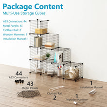 Load image into Gallery viewer, Budget friendly tespo wire cube storage shelves book shelf metal bookcase shelving closet organization system diy modular grid cabinet 12 cubes