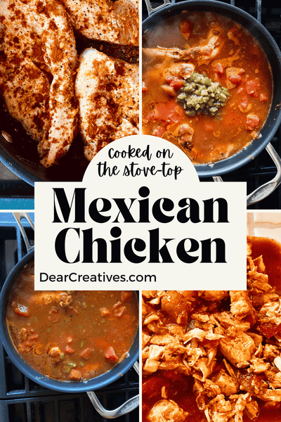 Mexican Chicken On The Stove-Top + Chicken Tostadas