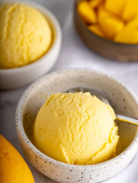Mango gelato is a rich and creamy Italian ice cream that you can easily make at home