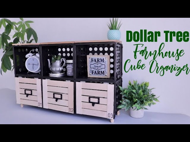 Sharing my Dollar Tree DIY Farmhouse Cube Organizer