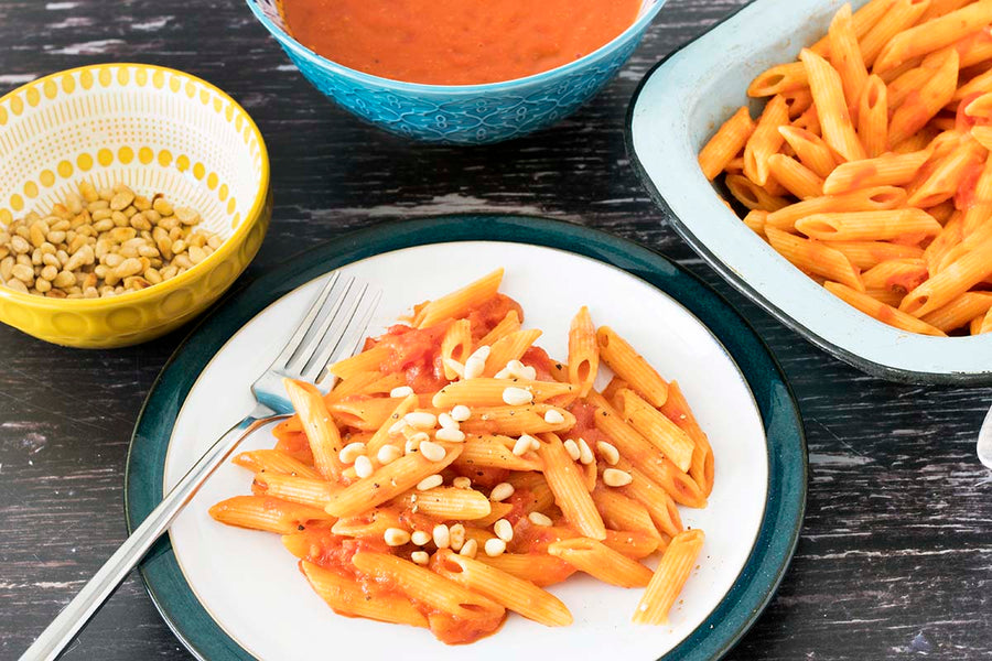 A deliciously creamy tomato sauce that is perfect with pasta