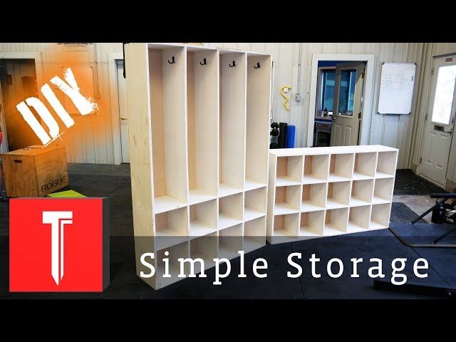 Easy to make DIY Storage Cubbies! This week we made some shoe storage for the gym! Enjoy! PROJECT PLANS: Simple Locker Storage: ...
