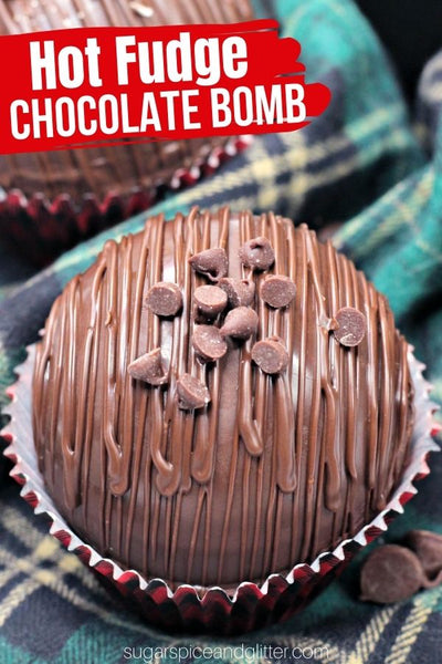 A fun twist on a DIY Hot Chocolate Bomb, these Hot Fudge Chocolate Bombs have a surprise fudge center that makes these hot chocolate bombs extra-luxurious.