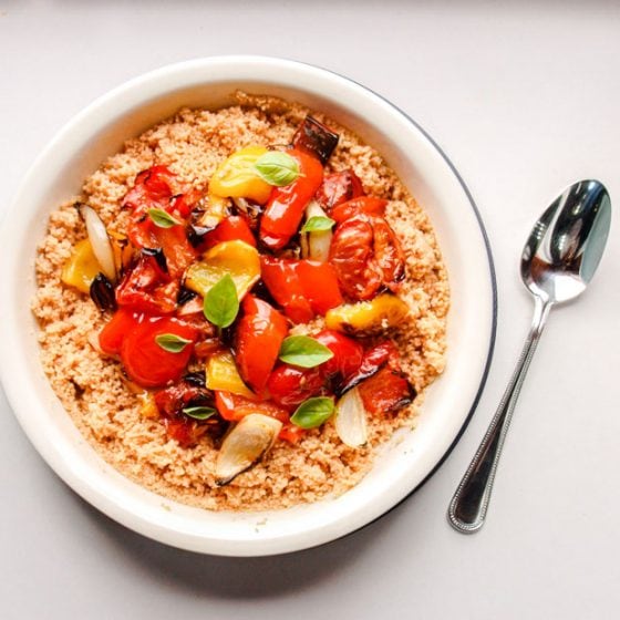 Easy Roast Pepper & Tomato Couscous