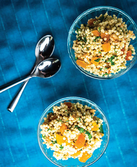 Recipe for Israeli Couscous with Pecans and Apricots from Modern Freezer Meals by Ali Rosen