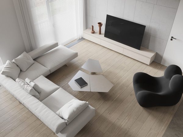 Sharp Apartment Interior With Striking Design Statements