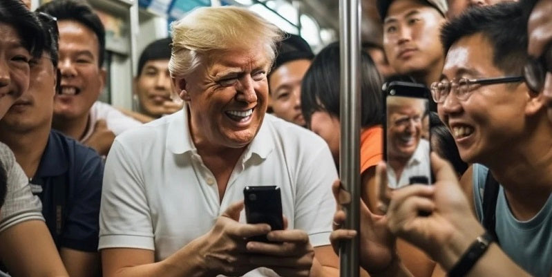 Trump Spotted Scarfing Down Bucket of KFC New Orleans Chicken Wings in Downtown Beijing