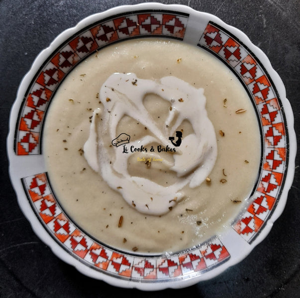 CREAMY COCONUT, POTATO AND CAULIFLOWER SOUP
