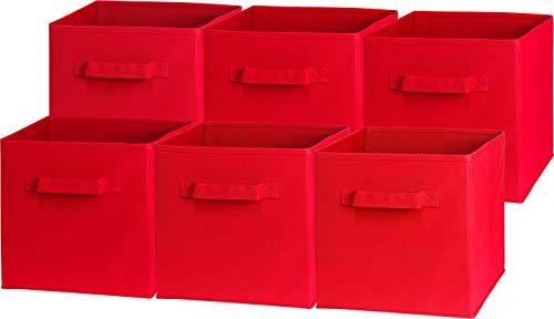- Simplehouseware Foldable Cube Storage Bin, Red