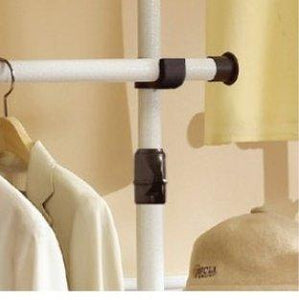 Discover prince hanger deluxe 4 tier shelf hanger with curtain clothing rack closet organizer phus 0061