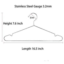 Load image into Gallery viewer, Featured yikalu clothes hangers 40 pack stainless steel metal hangers heavy duty wire hangers ultra thin coat hangers closet wardrobe 16 5 inch