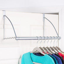 Load image into Gallery viewer, New hold n storage over the door closet valet over the door clothes organizer rack and door hanger for clothing or towel home and dorm room storage and organization