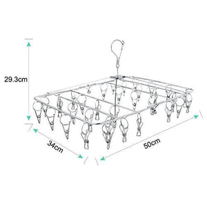 Cheap rosefray laundry clothesline hanging rack for drying sturdy 34 clips collapsible clothes drying rack great to hang in a closet on a shower rod and outside on a patio or deck
