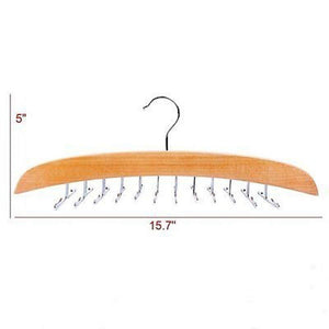 Select nice shsycer 24 ties wooden tie hanger closet organizer rotating twirl rack hanger