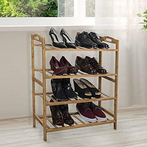 Discover sorbus bamboo shoe rack 4 tier shoes rack organizer perfect bench for hallway entryway mudroom closet bedroom etc