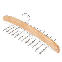 Load image into Gallery viewer, Latest ezoware 2 pack belt hangers adjustable 24 tie belt scarf racks holder hook hanger for closet organizer storage beige