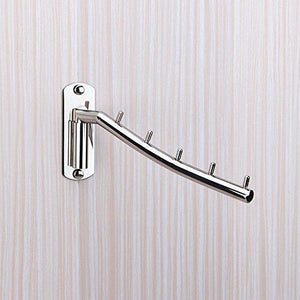 Get hellonexo folding wall mounted clothes hanger rack wall clothes hanger stainless steel swing arm wall mount clothes rack heavy duty drying coat hook clothing hanging system closet storage organizer