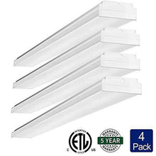 Load image into Gallery viewer, Discover antlux 2ft led wraparound light 20w flush mount led garage shop lights 2400lm 4000k neutral white 2 foot commercial linear ceiling lighting fixture for kitchen laundry workshop closet 4 pack