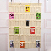 Load image into Gallery viewer, Home lecent classroom pocket chart for cell phones business cards 36 pockets wall door closet mobile hanging storage bag organizer clear pocket