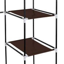 Load image into Gallery viewer, Budget friendly amashion 69 5 tier portable clothes closet wardrobe storage organizer with non woven fabric quick and easy to assemble dark brown