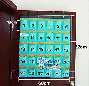 Select nice lecent numberes classroom pocket chart for cell phones business cards 30 pockets wall door closet mobile hanging storage bag organizer with hooks
