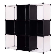 Load image into Gallery viewer, Cheap tangkula cube storage organizer 9 cube bookshelf diy plastic closet cabinet modular bookcase storage shelving for bedroom living room office 43 5l x 14 6 w x 43 5h