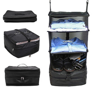 3 Layers Luggage System Suitcase Organizer Bags Packable Hanging Travel Shelves & Packing Cube Organizer