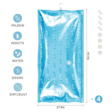 Load image into Gallery viewer, Shop taili hanging vacuum storage bags for clothes set of 4 long 53x27 6 inches space saver bags for suits dress coats or jackets vacuum sealed clothing bags for closet organizer and storage