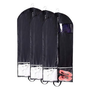Great qees 3pcs travel garment bag heavy duty breathable dance costume bags with accessories zipper pockets travel and closet suit storage bags with strong handle jjz310
