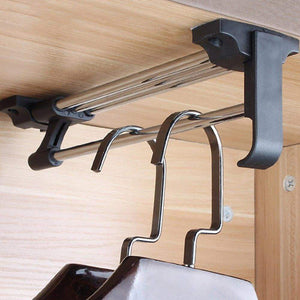 Try zjchao heavy duty retractable closet pull out rod wardrobe clothes hanger rail towel ideal for closet organizer polished chrome 30cm 11 8 inches