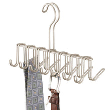 Load image into Gallery viewer, Selection interdesign classico closet organizer rack for ties belts 14 hooks satin
