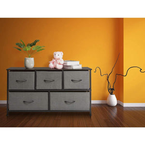 New marble field 3 tier dresser drawer nightstands storage organizer dresser tower with 5 easy pull drawers and metal frame for your bedroom nursery closet entryway grey 32 37x11 31x29 84