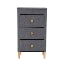 Load image into Gallery viewer, Featured kamiler 3 drawer dresser nightstand beside table end table storage organizer tower unit for bedroom hallway entryway closets removable fabric bins no tool required to assemble