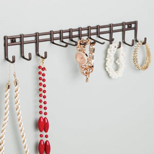 Try interdesign axis wall mount closet organizer rack for ties belts bronze
