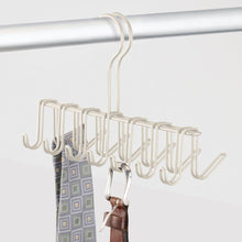 Load image into Gallery viewer, Shop here interdesign classico closet organizer rack for ties belts 14 hooks satin