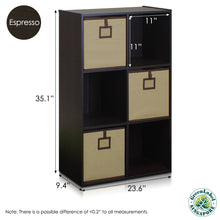 Load image into Gallery viewer, Furinno 6-Cube Organizer 13093EX