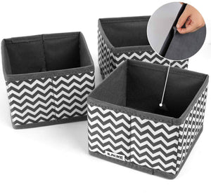 Discover ilauke drawer underwear organizers storage box foldable closet dresser drawers divider organizer fabric cloth basket bins for sock bras baby clothes set of 8 grey