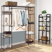 Load image into Gallery viewer, Order now tangkula garment rack portable adjustable expandable closet storage organizer system home bedroom closet shelves clothes wardrobe coffee