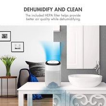 Load image into Gallery viewer, Budget friendly tenergy sorbi 1000ml air dehumidifier w air purifying function true hepa filter auto shutoff touch control adjustable air speed ultra quiet allergies eliminator ideal for closets and bathrooms