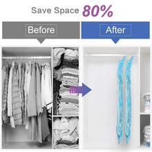 Load image into Gallery viewer, Selection taili hanging vacuum storage bags for clothes set of 4 long 53x27 6 inches space saver bags for suits dress coats or jackets vacuum sealed clothing bags for closet organizer and storage