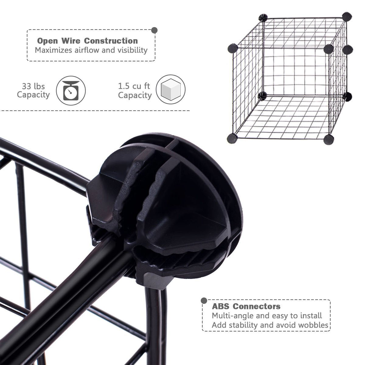 Amazon Tangkula Wire Storage Cubes Metal Wire Free Standing – Manidin