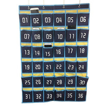 Load image into Gallery viewer, Select nice loghot numbered classroom sundries closet pocket chart for cell phones holder wall door hanging organizer blue 36 pockets with digital