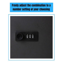 Load image into Gallery viewer, Save on houseables key lock box lockbox cabinet wall mount safe 7 9 w x 9 9 l 48 tags black metal combination code locker storage organizer outdoor keybox closet for realtor real estate office