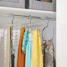 Load image into Gallery viewer, On amazon interdesign axis vertical closet organizer rack for ties belts chrome