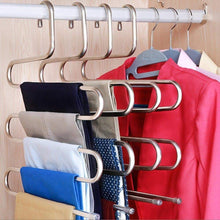 Load image into Gallery viewer, The best s type stainless steel clothes pants hangers for closet organization with multi purpose for space saving storage 10 pack